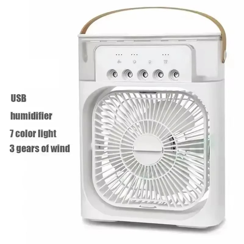 New 3-In-1 Fan, Air Conditioner, Mini Home Air Cooler, LED Night Light, Portable Humidifier, Air Conditioning Fan, Office and Ho