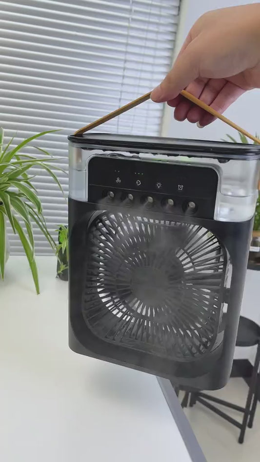 New 3-In-1 Fan, Air Conditioning, LED Night Light, Portable Humidifier